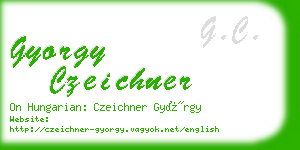 gyorgy czeichner business card